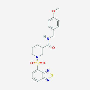 molecular formula C20H22N4O4S2 B361698 1-(2,1,3-benzothiadiazol-4-ylsulfonyl)-N-(4-methoxybenzyl)piperidine-3-carboxamide CAS No. 902512-63-4