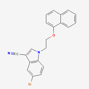 5-bromo-1-[2-(1-naphthyloxy)ethyl]-1H-indole-3-carbonitrile