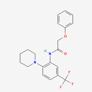 molecular formula C20H21F3N2O2 B3616993 2-phenoxy-N-[2-(1-piperidinyl)-5-(trifluoromethyl)phenyl]acetamide 