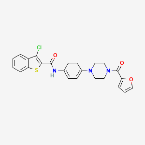 3-chloro-N-{4-[4-(2-furoyl)-1-piperazinyl]phenyl}-1-benzothiophene-2-carboxamide