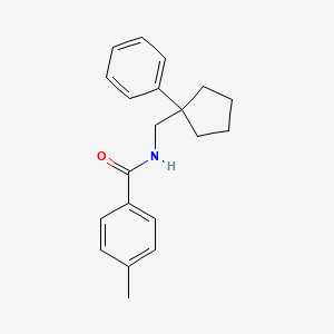 4-methyl-N-[(1-phenylcyclopentyl)methyl]benzamide