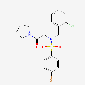 4-Bromo-N-(2-chloro-benzyl)-N-(2-oxo-2-pyrrolidin-1-yl-ethyl)-benzenesulfonamide