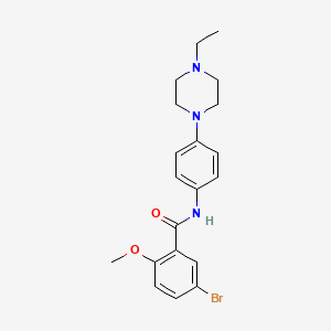 5-bromo-N-[4-(4-ethyl-1-piperazinyl)phenyl]-2-methoxybenzamide