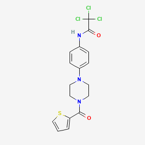 2,2,2-trichloro-N-{4-[4-(2-thienylcarbonyl)-1-piperazinyl]phenyl}acetamide