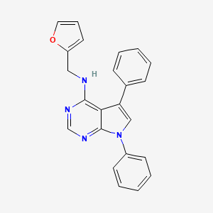 molecular formula C23H18N4O B3617043 N-(2-furylmethyl)-5,7-diphenyl-7H-pyrrolo[2,3-d]pyrimidin-4-amine 