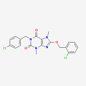 1-(4-chlorobenzyl)-8-[(2-chlorobenzyl)oxy]-3,7-dimethyl-3,7-dihydro-1H-purine-2,6-dione