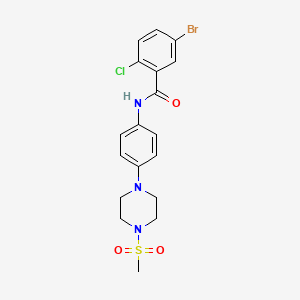 5-bromo-2-chloro-N-{4-[4-(methylsulfonyl)-1-piperazinyl]phenyl}benzamide