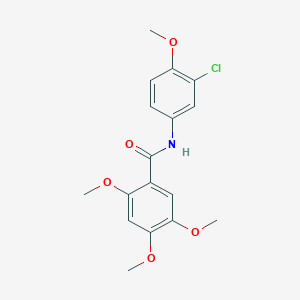 molecular formula C17H18ClNO5 B3617098 N-(3-chloro-4-methoxyphenyl)-2,4,5-trimethoxybenzamide 