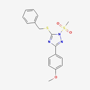 5-(benzylthio)-3-(4-methoxyphenyl)-1-(methylsulfonyl)-1H-1,2,4-triazole