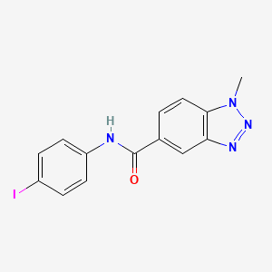 molecular formula C14H11IN4O B3617130 N-(4-iodophenyl)-1-methyl-1H-1,2,3-benzotriazole-5-carboxamide 