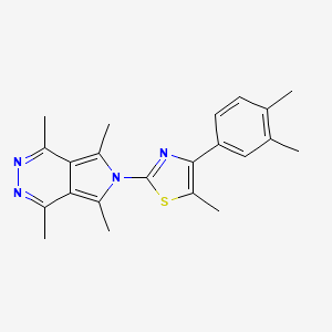 6-[4-(3,4-dimethylphenyl)-5-methyl-1,3-thiazol-2-yl]-1,4,5,7-tetramethyl-6H-pyrrolo[3,4-d]pyridazine