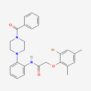 N-[2-(4-benzoyl-1-piperazinyl)phenyl]-2-(2-bromo-4,6-dimethylphenoxy)acetamide