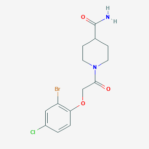 1-[(2-bromo-4-chlorophenoxy)acetyl]-4-piperidinecarboxamide