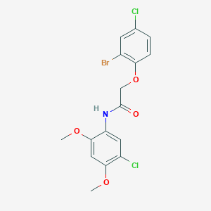 2-(2-bromo-4-chlorophenoxy)-N-(5-chloro-2,4-dimethoxyphenyl)acetamide