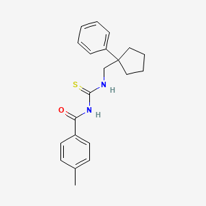 molecular formula C21H24N2OS B3617235 4-methyl-N-({[(1-phenylcyclopentyl)methyl]amino}carbonothioyl)benzamide 