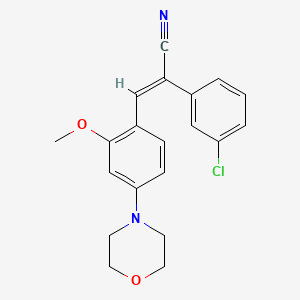 2-(3-chlorophenyl)-3-[2-methoxy-4-(4-morpholinyl)phenyl]acrylonitrile