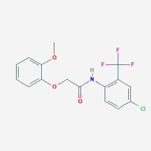 N-[4-chloro-2-(trifluoromethyl)phenyl]-2-(2-methoxyphenoxy)acetamide