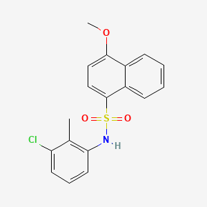 molecular formula C18H16ClNO3S B3617262 N-(3-chloro-2-methylphenyl)-4-methoxy-1-naphthalenesulfonamide 