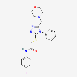 N-(4-iodophenyl)-2-{[5-(4-morpholinylmethyl)-4-phenyl-4H-1,2,4-triazol-3-yl]thio}acetamide