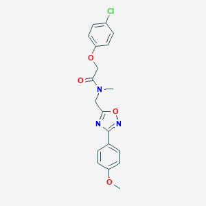 molecular formula C19H18ClN3O4 B361728 2-(4-chlorophenoxy)-N-{[3-(4-methoxyphenyl)-1,2,4-oxadiazol-5-yl]methyl}-N-methylacetamide CAS No. 896660-37-0