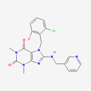 7-(2-chloro-6-fluorobenzyl)-1,3-dimethyl-8-[(3-pyridinylmethyl)amino]-3,7-dihydro-1H-purine-2,6-dione