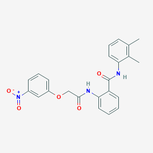 molecular formula C23H21N3O5 B3617351 N-(2,3-dimethylphenyl)-2-{[(3-nitrophenoxy)acetyl]amino}benzamide 