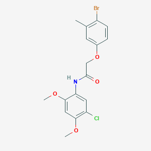 2-(4-bromo-3-methylphenoxy)-N-(5-chloro-2,4-dimethoxyphenyl)acetamide