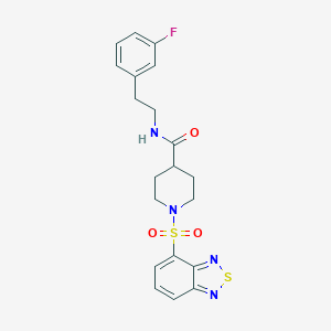 molecular formula C20H21FN4O3S2 B361737 1-(2,1,3-benzothiadiazol-4-ylsulfonyl)-N-[2-(3-fluorophenyl)ethyl]-4-piperidinecarboxamide CAS No. 903849-34-3