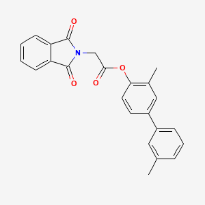 molecular formula C24H19NO4 B3617387 3,3'-dimethyl-4-biphenylyl (1,3-dioxo-1,3-dihydro-2H-isoindol-2-yl)acetate 