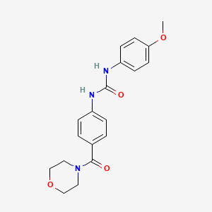 molecular formula C19H21N3O4 B3617394 N-(4-methoxyphenyl)-N'-[4-(4-morpholinylcarbonyl)phenyl]urea 