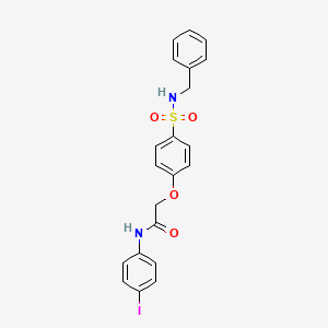 2-{4-[(benzylamino)sulfonyl]phenoxy}-N-(4-iodophenyl)acetamide