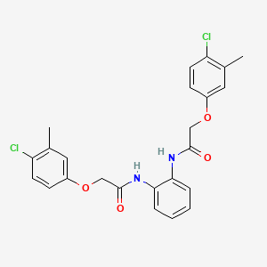 molecular formula C24H22Cl2N2O4 B3617439 N,N'-1,2-phenylenebis[2-(4-chloro-3-methylphenoxy)acetamide] 