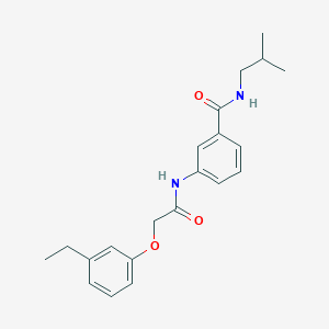 molecular formula C21H26N2O3 B3617442 3-{[(3-ethylphenoxy)acetyl]amino}-N-isobutylbenzamide 