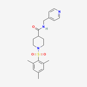 molecular formula C21H27N3O3S B3617454 1-(mesitylsulfonyl)-N-(4-pyridinylmethyl)-4-piperidinecarboxamide 