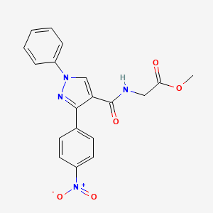 methyl N-{[3-(4-nitrophenyl)-1-phenyl-1H-pyrazol-4-yl]carbonyl}glycinate