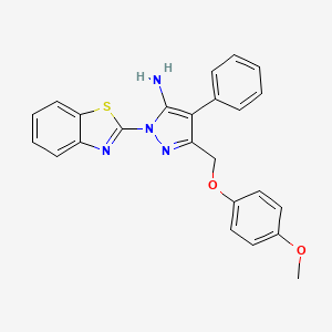 1-(1,3-benzothiazol-2-yl)-3-[(4-methoxyphenoxy)methyl]-4-phenyl-1H-pyrazol-5-amine