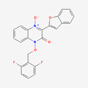 molecular formula C23H14F2N2O4 B3617482 3-(1-benzofuran-2-yl)-1-[(2,6-difluorobenzyl)oxy]-2(1H)-quinoxalinone 4-oxide 