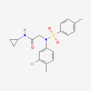 N~2~-(3-chloro-4-methylphenyl)-N~1~-cyclopropyl-N~2~-[(4-methylphenyl)sulfonyl]glycinamide