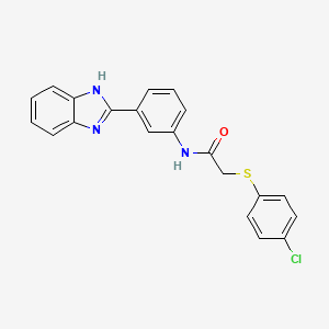 N-[3-(1H-benzimidazol-2-yl)phenyl]-2-[(4-chlorophenyl)thio]acetamide