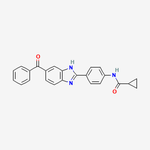 molecular formula C24H19N3O2 B3617519 N-[4-(5-benzoyl-1H-benzimidazol-2-yl)phenyl]cyclopropanecarboxamide 