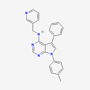 molecular formula C25H21N5 B3617560 7-(4-methylphenyl)-5-phenyl-N-(3-pyridinylmethyl)-7H-pyrrolo[2,3-d]pyrimidin-4-amine 