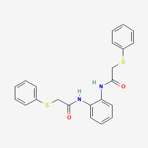 molecular formula C22H20N2O2S2 B3617566 N,N'-1,2-phenylenebis[2-(phenylthio)acetamide] 