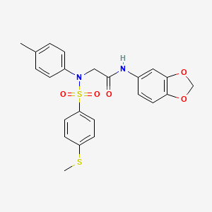 N~1~-1,3-benzodioxol-5-yl-N~2~-(4-methylphenyl)-N~2~-{[4-(methylthio)phenyl]sulfonyl}glycinamide