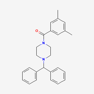 molecular formula C26H28N2O B3617594 1-(3,5-dimethylbenzoyl)-4-(diphenylmethyl)piperazine 