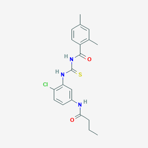 N-({[5-(butyrylamino)-2-chlorophenyl]amino}carbonothioyl)-2,4-dimethylbenzamide