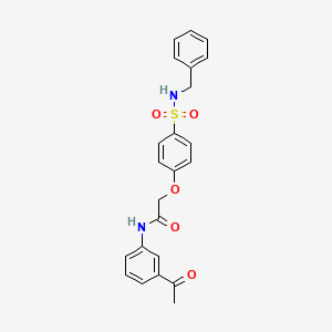 N-(3-acetylphenyl)-2-{4-[(benzylamino)sulfonyl]phenoxy}acetamide