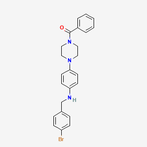 4-(4-benzoyl-1-piperazinyl)-N-(4-bromobenzyl)aniline