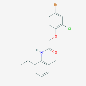 molecular formula C17H17BrClNO2 B3617685 2-(4-bromo-2-chlorophenoxy)-N-(2-ethyl-6-methylphenyl)acetamide 