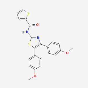 molecular formula C22H18N2O3S2 B3617708 N-[4,5-bis(4-methoxyphenyl)-1,3-thiazol-2-yl]-2-thiophenecarboxamide 