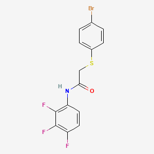 2-[(4-bromophenyl)thio]-N-(2,3,4-trifluorophenyl)acetamide